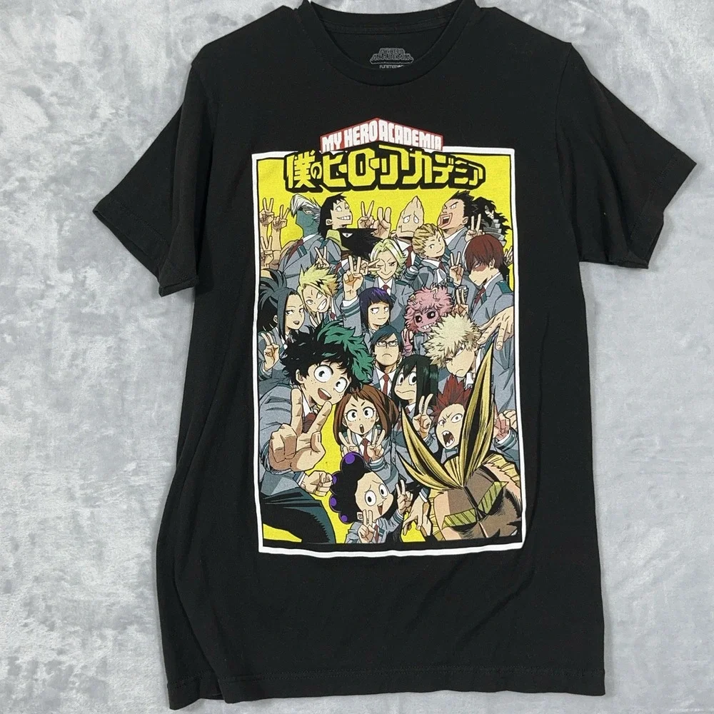 Lot of 2 Graphic T‎ Shirts Mens M My Hero Academia/ Super Mario Bros